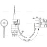 Кнопка пневматического смыва на расстоянии ALCAPLAST MPO11 ручное управление, хром глянцевый